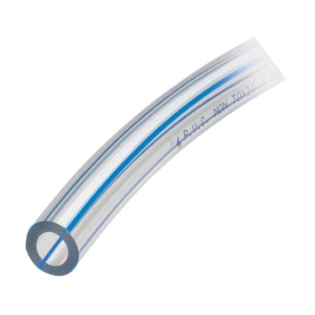 Przewód mleczny PVC, 14,5 x 24,5 mm, 30 m, 4 niebieskie paski, Spaggiari