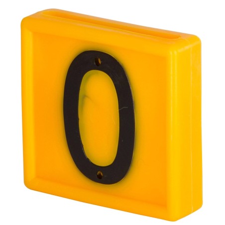Numer do obroży, żółty, "0", Kerbl