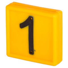 Numer do obroży, żółty, "1", Kerbl