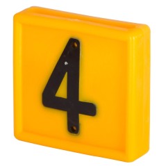 Numer do obroży, żółty, "4", Kerbl