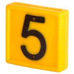 Numer do obroży, żółty, "5", Kerbl