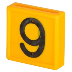 Numer do obroży, żółty, "6/9", Kerbl