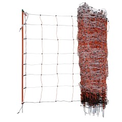 Siatka dla owiec TopLine Net, 50m, 108 cm, poj. szpic, biało-pomarańczowa, Kerbl