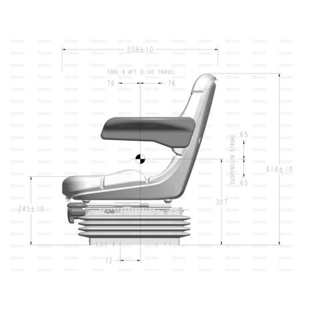 Kompaktowy fotel z amortyzacją mechaniczną