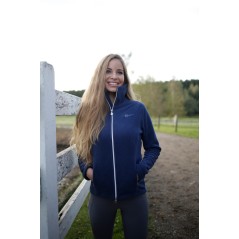 Bluza jeździecka polarowa, damska, granatowy, roz. XXS, Covalliero