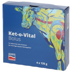 Bolus dla krów zagrożonych ketozą, Ket-o-Vital Bolus, 4 x 135 g, Agrochemica 