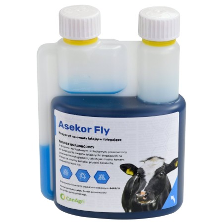 Preparat na owady latające i biegające ASEKOR FLY, niebieski, 600 ml