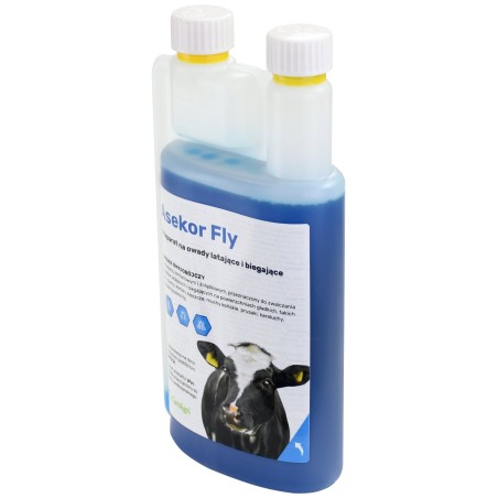 Preparat na owady latające i biegające ASEKOR FLY, niebieski, 1000 ml