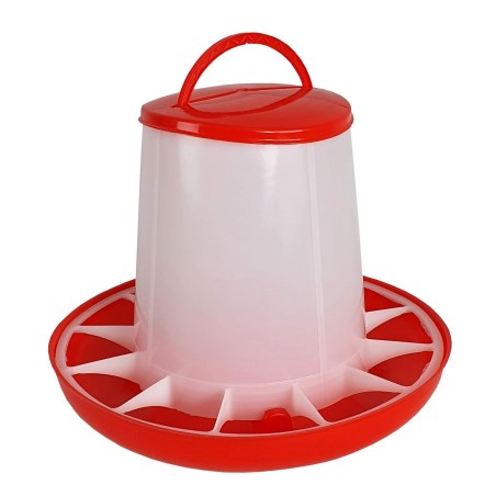 Karmidło dla drobiu, biało czerwone, zakręcane, 6 kg