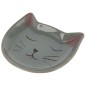 Talerz ceramiczny dla kota Kitty, 14 x 14 x 2 cm, szary, Kerbl