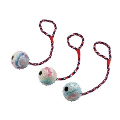 Zabawka dla psa, piłka na sznurku z dzwonkiem, 30 x 6 cm, Kerbl 