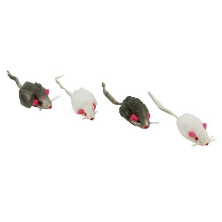 Zabawka dla kota, mysz z filcu, 4 szt., z grzechotką, różne kolory, Kerbl