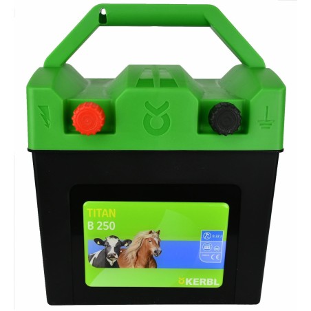 Elektryzator bateryjny TITAN B 250, dla koni, bydła i małych zwierząt, 0,32 J, Kerbl