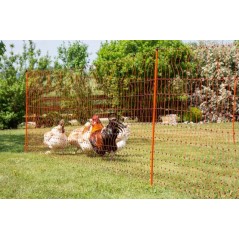 Siatka elektryczna dla drobiu, 50 m, 106 cm, poj. szpic, pomarańczowy, Kerbl 