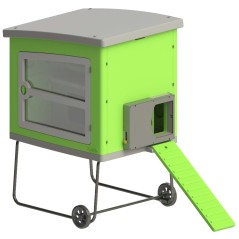 Mobilny domek dla kur, Mobile Coop, 120 x 105 x 166,5 cm, tworzywo sztuczne, zielony, Kerbl