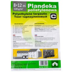 Plandeka 8x12 m, 120 g, srebrna, PE, Can Agri 