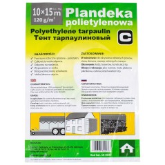 Plandeka 10x15 m, 120 g, srebrna, PE, Can Agri 