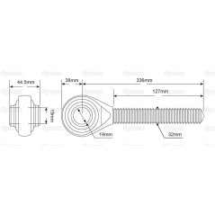 Końcówka cięgła cięgła - 1 1/4'' UNC - Kat.1 