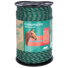 Linka ogrodzeniowa ECONOMY, 200 m x 6 mm, zielono-szara, Kerbl