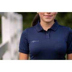 Koszulka jeździecka Polo, damska, granatowy, roz. XS, Covalliero 