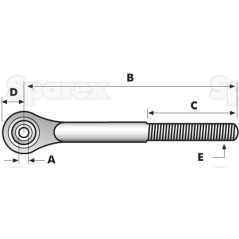 Końcówka cięgła cięgła - 1 1/4'' UNC - Kat.2 