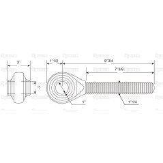 Końcówka cięgła cięgła - 1 1/4'' UNC - Kat.2 