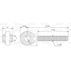 Końcówka cięgła cięgła - 1 1/8'' UNC - Kat.2 