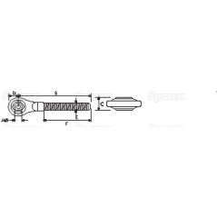 Końcówka cięgła cięgła - 1 1/8'' UNC - Kat.2 