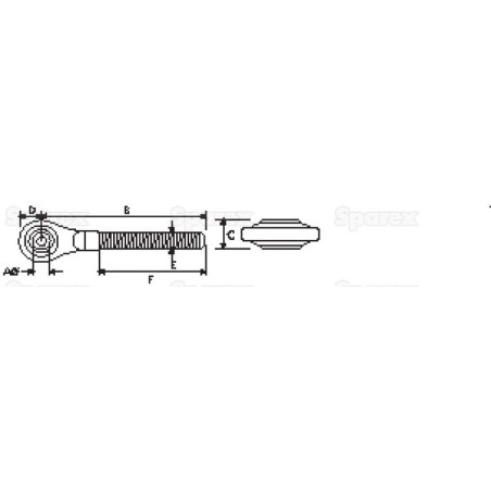 Końcówka cięgła cięgła - 1 1/8'' UNC - Kat.2