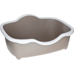 Kuweta dla kota Tres Chic Open, 56 x 38,5 x 26 cm, brązowo-biała, Stefanplast 