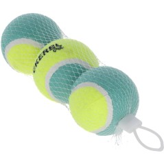 Piłka tenisowa, 6,5 cm, żółto-turkusowa, 3 szt., Kerbl