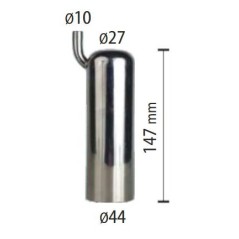 Kubek do gum strzykowych, typ GEA, stal nierdzewna, 147 x 44 x 27 mm