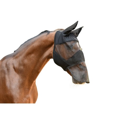 Maska przeciwowadowa dla konia z uszami i nozdrzami, czarny,  roz. Full, Covalliero