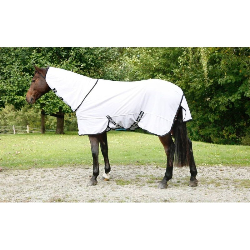 Derka przeciwowadowa dla konia RugBe SuperFly, biały, 135 cm, Covalliero