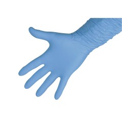Rękawice Nitrile PROFI roz. L, 30 cm, niebieski, 50 szt, Kerbl