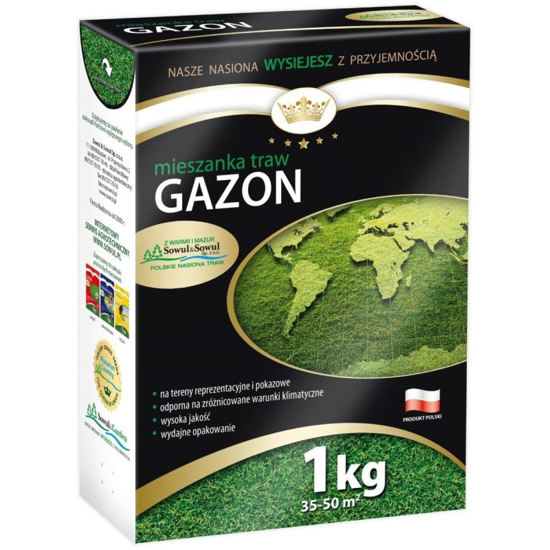 Mieszanka traw Hobby, gazon, 1 kg, Sowul & Sowul