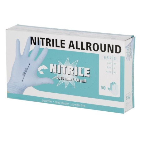 Rękawice nitrylowe Nitrile Allround, roz. M, niebieski, 50 szt., Kerbl