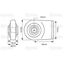 Końcówka Cięgła Ramienia Dolnego (Kat. 25.4mm) 