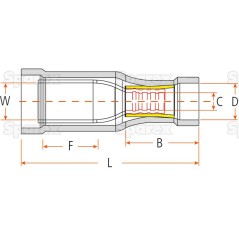 Końcówka Na Kabel - Żeński, 4.0mm, Czerwony (0.5 - 1.5mm) 