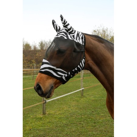 Maska przeciwowadowa dla konia z uszami Zebra, roz. Pony, Covalliero