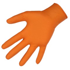 Rękawice nitrylowe Nitrile, X-GRIP 240 mm, roz. XL, pomarańczowy, 50 szt., Kerbl 