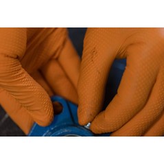 Rękawice nitrylowe Nitrile, X-GRIP 240 mm, roz. XXL, pomarańczowy, 50 szt., Kerbl 