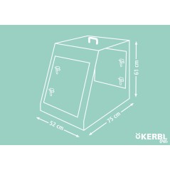 Klatka transportowa dla psa, 75 x 52 x 61 cm, trapez prostokątny, Kerbl