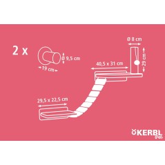 Drapak dla kota, ścianka Matterhorn, beżowa, Kerbl