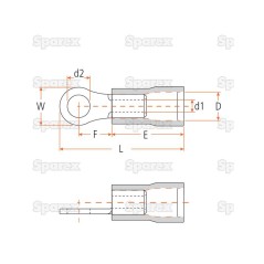 Końcówka na Kabel, Double Grip, 10.5mm, żółty (4.0 - 6.0mm) 