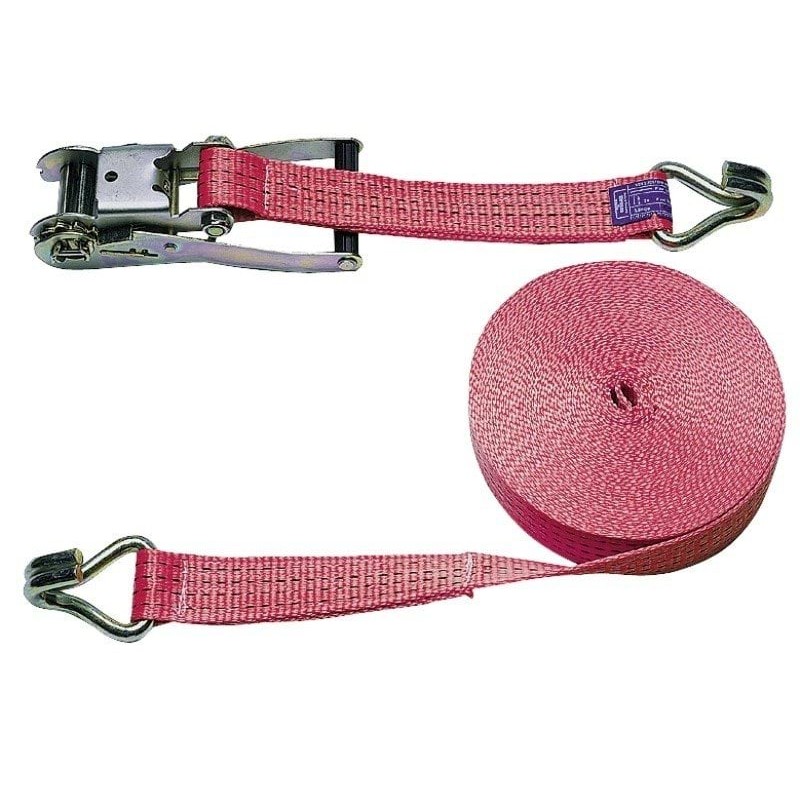 Pas transportowy z napinaczem, 8m x 50mm, 5000 kg, 30 kN, czerwony, Kerbl