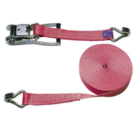 Pas transportowy z napinaczem, 8m x 50mm, 5000 kg, 30 kN, czerwony, Kerbl