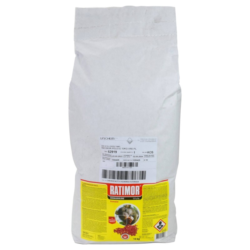 Trutka na myszy i szczury, granulat 10 kg, Ratimor, bromadiolon Trutka na myszy i szczury, granulat 10 kg, Ratimor, bromadiolon