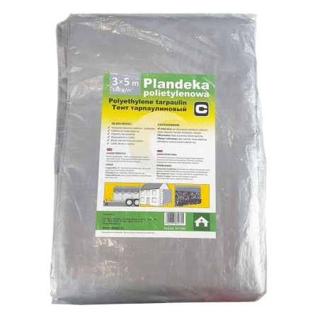 Plandeka 3x5 m, 120 g, srebrna, PE, Can Agri