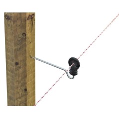 Izolator dystansowy do drutu, plecionki i linki, z trzpieniem, 22 cm, Kerbl 